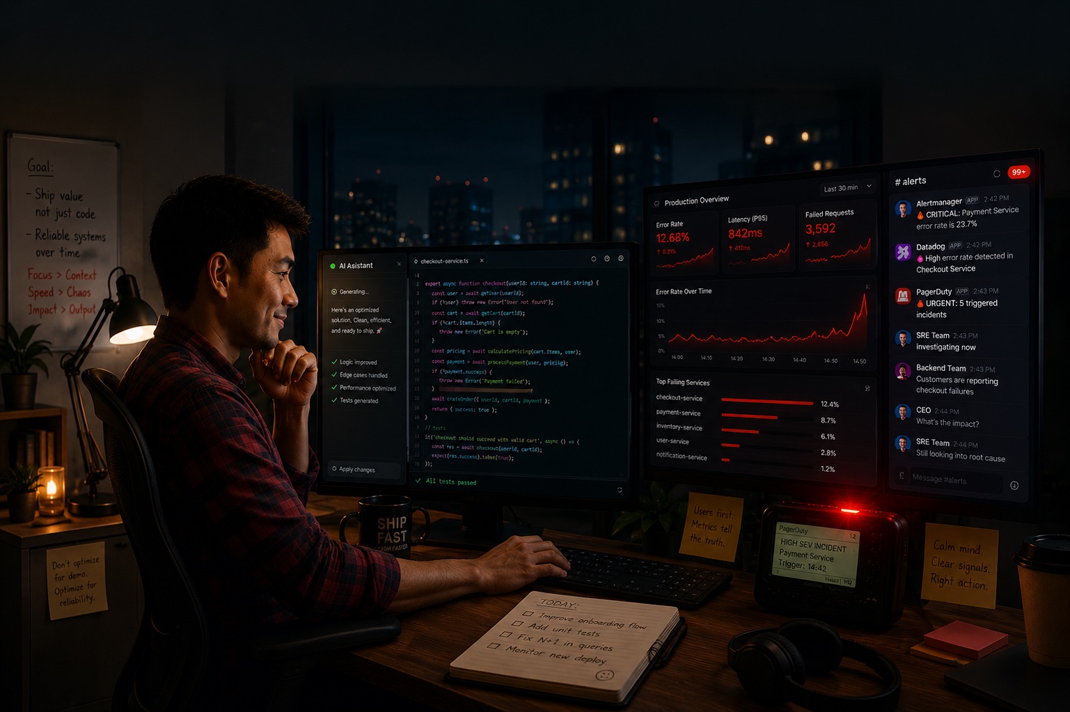 A developer staring at AI-generated code they cannot fully explain — the real cost of vibe coding